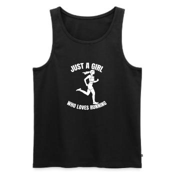 Jogger cardio training race fit jogging running - Men's Premium Organic Tank Top - black - Front - Michal (187cm)