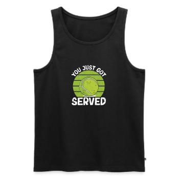 Funny Tennis Player Coach Racket Ball You - Men's Premium Organic Tank Top - black - Front - Michal (187cm)