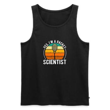Funny tennis player-coach-fan Yes, I'm a - Men's Premium Organic Tank Top - black - Front - Michal (187cm)