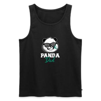 Stay Calm Panda Yoga Cute Panda Bear Panda Lover - Men's Premium Organic Tank Top - black - Front - Michal (187cm)