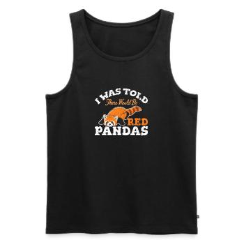 Red Pandas Red Panda Love Funny Panda Lover Zoologist - Men's Premium Organic Tank Top - black - Front - AI Model Male 178 light (178cm)