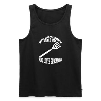 Gardener Orchard Garden Gift Hobby Gardener - Men's Premium Organic Tank Top - black - Front - AI Model Male 178 light (178cm)
