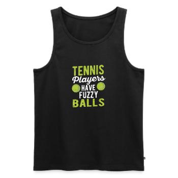Sports enthusiast coach jokes: tennis player - Men's Premium Organic Tank Top - black - Front - Michal (187cm)