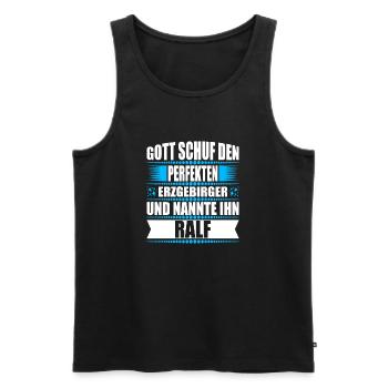 Erzgebirge Mann Namen Sachsen Ralf - Männer Premium Bio Tank Top - Schwarz - Vorne - Michal (187cm)