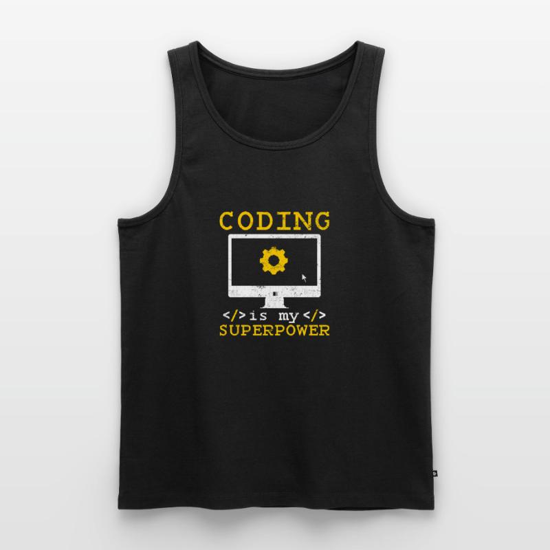 Coding Is My Superpower Software Programmer Coder Männer Premium Bio Tank Top