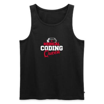 Drôle de codeur médical ICD Medical Billing Medical Co - Débardeur bio Premium Homme - noir - Devant - Michal (187cm)