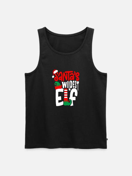Santa s Wildest Elf - Men's Premium Organic Tank Top - black