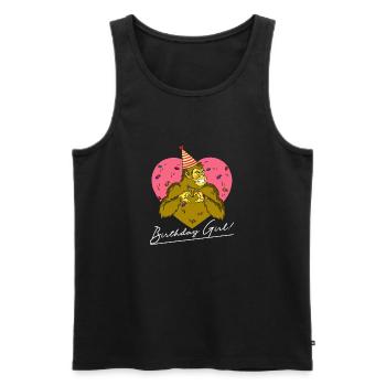 Bigfoot Party Supplies Birthday Girl Sasquatch - Men's Premium Organic Tank Top - black - Front - AI Model Male 178 light (178cm)