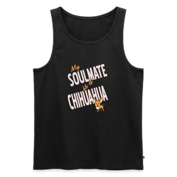 Mon âme sœur est un Chihuahua Retro Dog Lover Designs - Débardeur bio Premium Homme - noir - Devant - Michal (187cm)