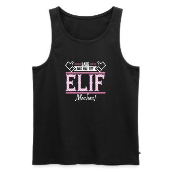 Elif Geschenkidee Geschenk Geburtstag - Männer Premium Bio Tank Top - Schwarz - Vorne - AI Model Male 178 light (178cm)