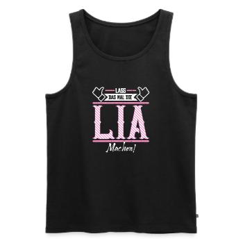Lia Geschenkidee Geschenk Geburtstag - Männer Premium Bio Tank Top - Schwarz - Vorne - AI Model Male 178 light (178cm)