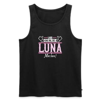 Luna Geschenkidee Geschenk Geburtstag - Männer Premium Bio Tank Top - Schwarz - Vorne - Michal (187cm)