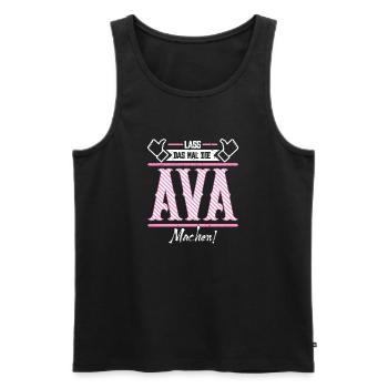Ava Geschenkidee Geschenk Geburtstag - Männer Premium Bio Tank Top - Schwarz - Vorne - AI Model Male 178 light (178cm)