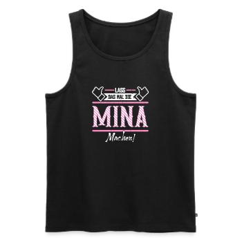 Mina Geschenkidee Geschenk Geburtstag - Männer Premium Bio Tank Top - Schwarz - Vorne - Michal (187cm)