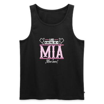 Mia Geschenkidee Geschenk Geburtstag - Männer Premium Bio Tank Top - Schwarz - Vorne - Michal (187cm)