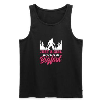 Juste une fille qui aime les fournitures de fête Bigfoot - Débardeur bio Premium Homme - noir - Devant - Michal (187cm)