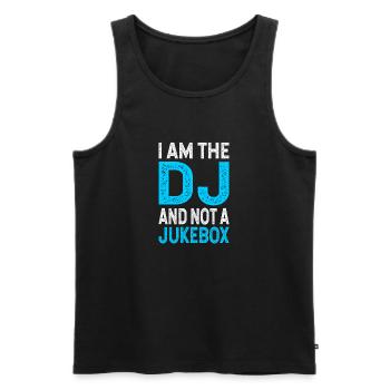 DJ Music Musician Gift Cool Saying - Men's Premium Organic Tank Top - black - Front - Michal (187cm)