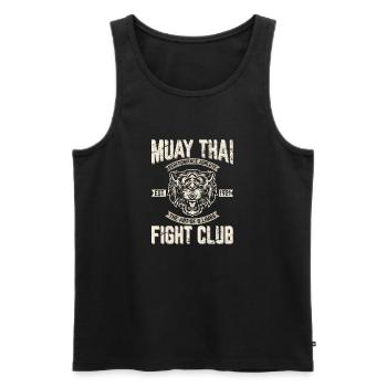 Muay Thai Boxe Kickboxing Muay Thai Fighter Trai - Débardeur bio Premium Homme - noir - Devant - Michal (187cm)