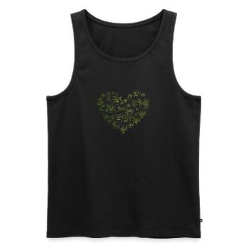 Succulent Cactus Cute Plants Funny Plant Lover Hou - Men's Premium Organic Tank Top - black - Front - AI Model Male 178 light (178cm)