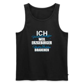 Erzgebirge Helden Geschenk Weihnachten - Männer Premium Bio Tank Top - Schwarz - Vorne - Michal (187cm)