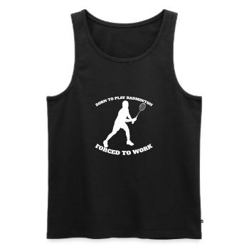 Badminton fan badminton joueur badminton badminton - Débardeur bio Premium Homme - noir - Devant - Michal (187cm)