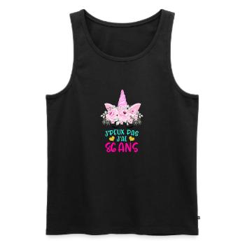 Enfant T Shirt 86 Ans Fille Anniversaire Cadeau - Men's Premium Organic Tank Top - black - Front - Michal (187cm)
