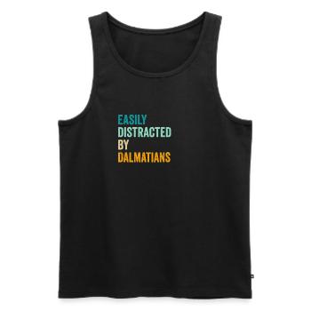 Easily Distracted By Dalmatians - Men's Premium Organic Tank Top - black - Front - Michal (187cm)