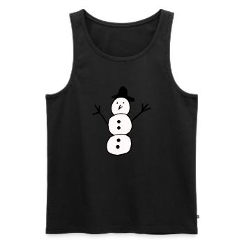 Bonhomme de neige - Débardeur bio Premium Homme - noir - Devant - Michal (187cm)