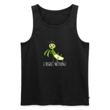 I do not regret anything praying mantis insect funny - Men's Premium Organic Tank Top - black - Front - AI Model Male 178 light (178cm)