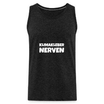 Straße ankleben Protest - Männer Premium Bio Tank Top - Anthrazit - Vorne - Alexander (188cm)