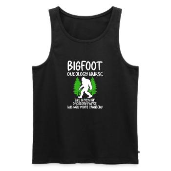 Bigfoot Party fournit une infirmière Bigfoot - Débardeur bio Premium Homme - noir - Devant - AI Model Male 178 light (178cm)