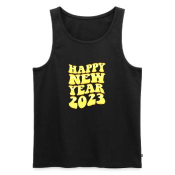 2023 Year of the Rabbit - 2023 Countdown Party Fir - Men's Premium Organic Tank Top - black - Front - AI Model Male 178 light (178cm)