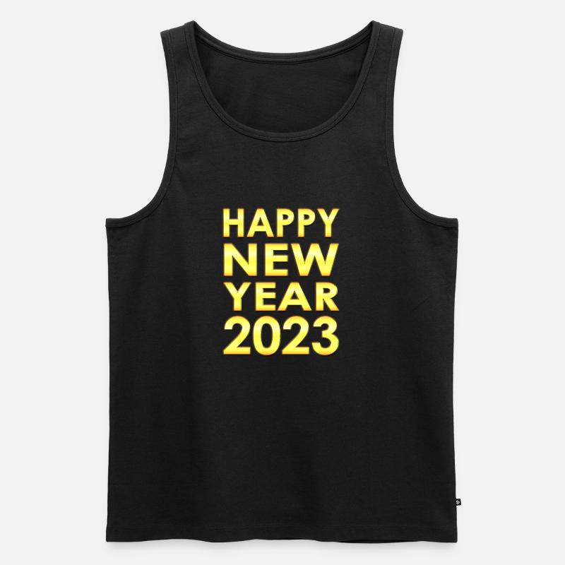 Neujahr 2023 - Neujahrs-Countdown-Party - Männer Premium Bio Tank Top - Schwarz