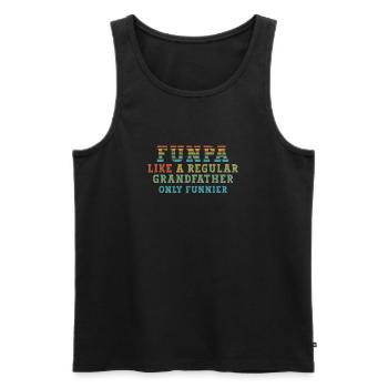 Funpa Wie Ein Normaler Großvater, Nur Lustiger - Männer Premium Bio Tank Top - Schwarz - Vorne - Michal (187cm)