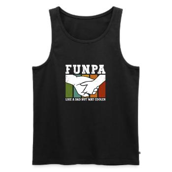 Funpa-definition Wie Opa, Nur Cooler - Männer Premium Bio Tank Top - Schwarz - Vorne - Michal (187cm)