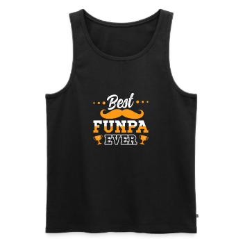 Bester Funpa Aller Zeiten Opa Daddy Vatertag - Männer Premium Bio Tank Top - Schwarz - Vorne - Michal (187cm)