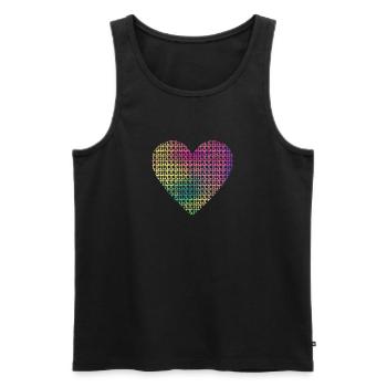 Herz-Pi-Tag lustige Grafik Mathe-Lehrer-Informatik - Männer Premium Bio Tank Top - Schwarz - Vorne - AI Model Male 178 light (178cm)