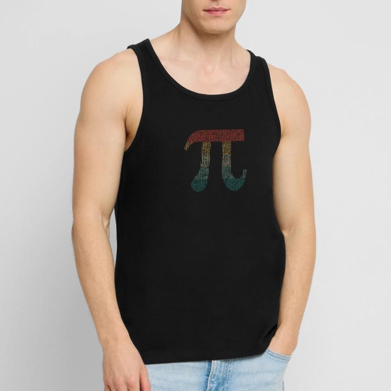 Digits of Pi in Source Code Numbers Pi Day 3.14159 Men's Premium Organic Tank Top