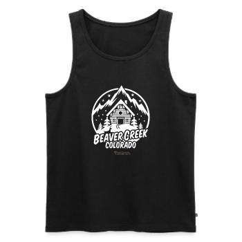 Station de ski Beaver Creek Colorado - Débardeur bio Premium Homme - noir - Devant - Michal (187cm)