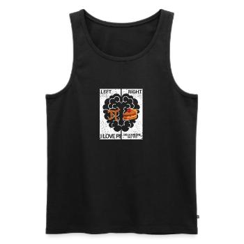 Left Pi Right Cake Funny Math Chemistry Student - Men's Premium Organic Tank Top - black - Front - AI Model Male 178 light (178cm)