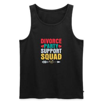Divorce Party Support Squad Divorcee Ex-Wife Men W - Men's Premium Organic Tank Top - black - Front - Michal (187cm)