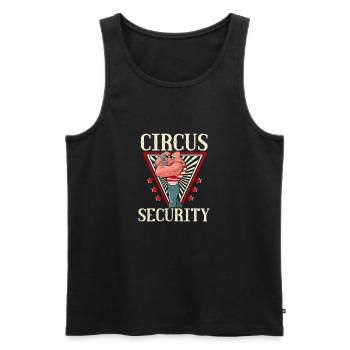 Circus Party Accessories - Carnival Staff - Men's Premium Organic Tank Top - black - Front - AI Model Male 178 light (178cm)