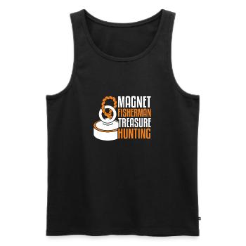 Magnetfischer Magnetangeln Schatzsuche - Männer Premium Bio Tank Top - Schwarz - Vorne - Michal (187cm)