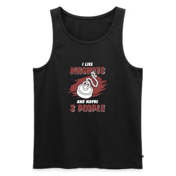 Magnetfischer Magnetangeln Schatzsuche - Männer Premium Bio Tank Top - Schwarz - Vorne - AI Model Male 178 light (178cm)