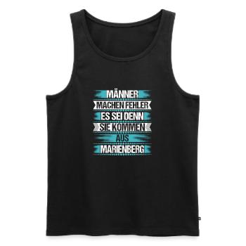 Erzgebirge Marienberg - Männer Premium Bio Tank Top - Schwarz - Vorne - Michal (187cm)