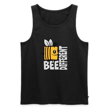 bee citation différente - Débardeur bio Premium Homme - noir - Devant - Michal (187cm)