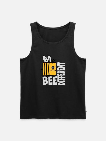 bee different saying quote - Men's Premium Organic Tank Top - black