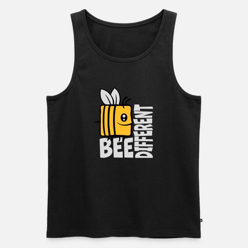 bee citation différente - Débardeur bio Premium Homme - noir