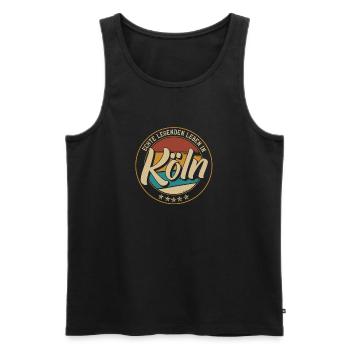 Echte legenden leben in Köln - Männer Premium Bio Tank Top - Schwarz - Vorne - Michal (187cm)