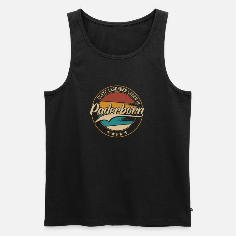 Paderborn Echte Legenden leben in Paderborner - Männer Premium Bio Tank Top - Schwarz
